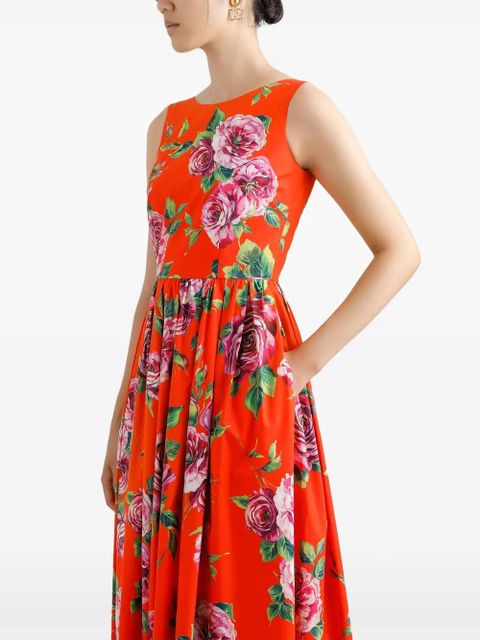 Dolce & Gabbana floral-print midi dress - Red