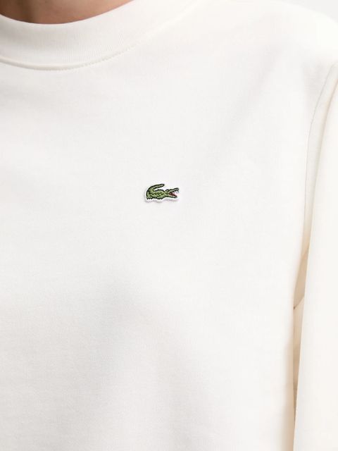 Lacoste bluza bawełniana damska kolor beżowy gładka SF5270