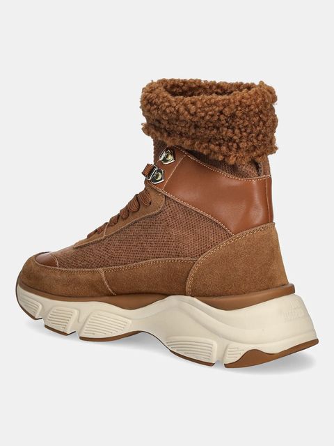 Love Moschino sneakersy damskie kolor brązowy JA15366G0NIY721A