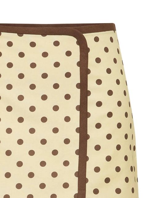 Posse polka-dot trimmed midi skirt - Neutrals - zdjęcie produktu nr 2