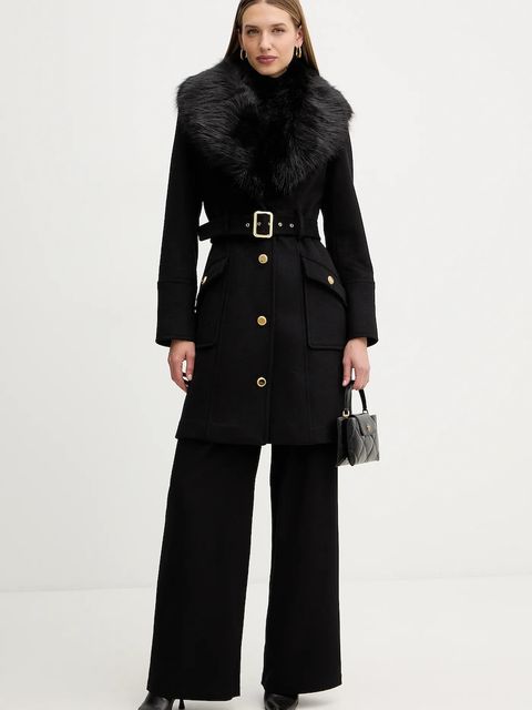 Marciano by Guess płaszcz z dodatkiem wełny ALICE kolor czarny 5BGL26 1799Z