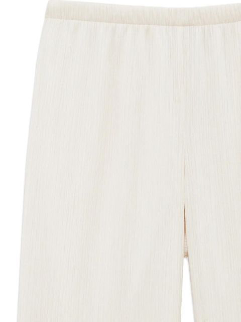 ANINE BING Aden plissé-effect palazzo pants - Neutrals