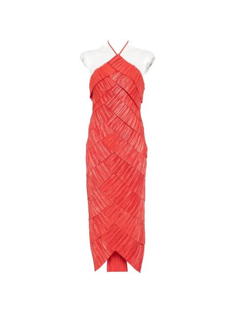 Cult Gaia Patrizia pleated halterneck dress - Red - zdjęcie produktu nr 1