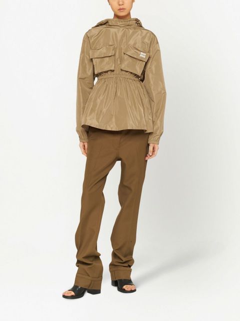 Miu Miu mid-rise straight-leg trousers - Green