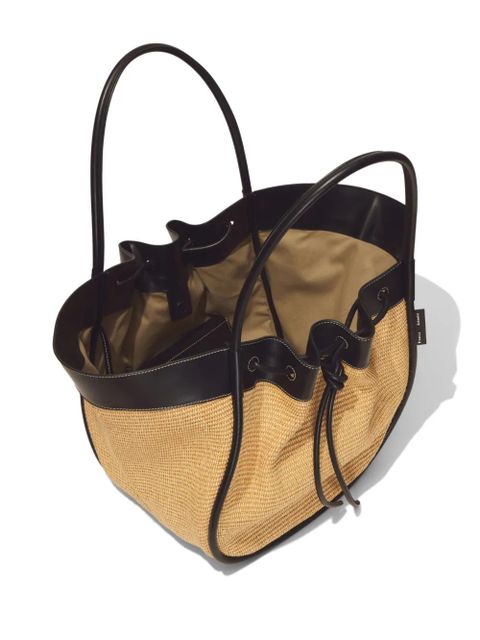 Proenza Schouler XL raffia ruched tote - Neutrals
