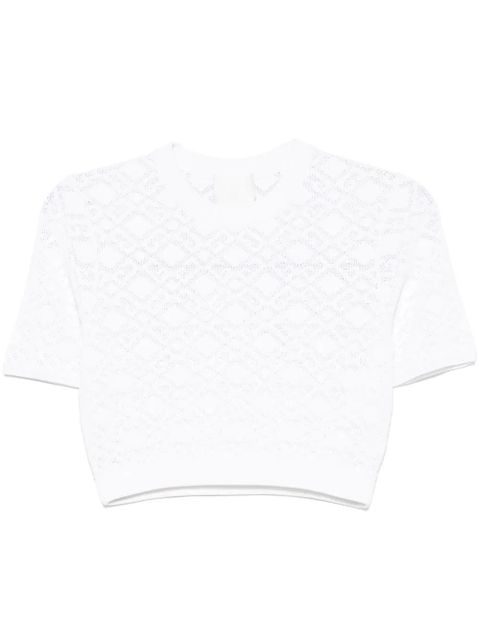 Givenchy monogram 72-jacquard cropped T-shirt - White - zdjęcie produktu nr 1