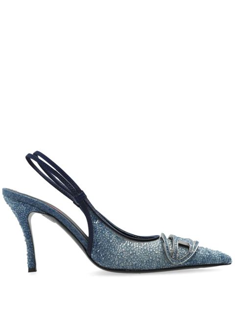 Diesel 80mm D-Venus slingback pumps - Blue - zdjęcie produktu nr 1