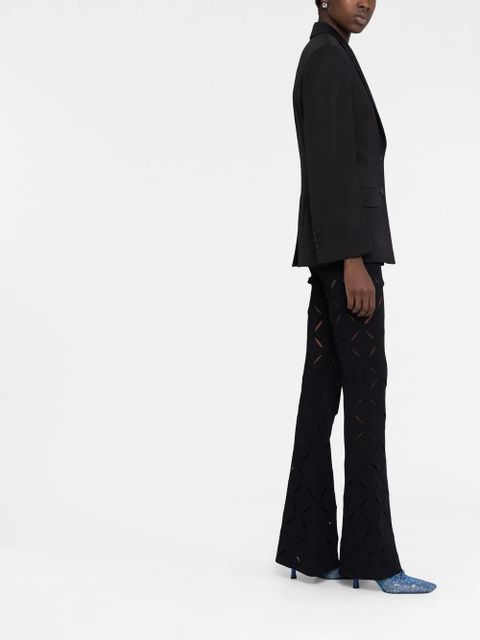 Versace Single-breasted wool blazer - Black