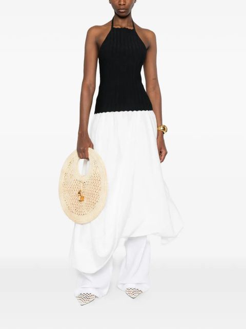 Jacquemus The Tablier scalloped halter top - Black - zdjęcie produktu nr 2