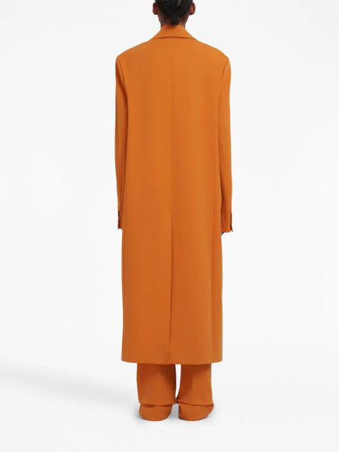 Marni single-breasted long coat - Orange