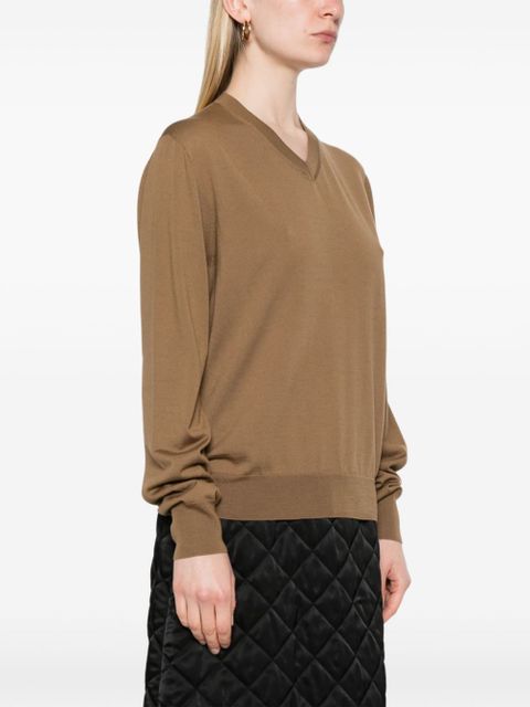 KHAITE V-neck sweater - Brown