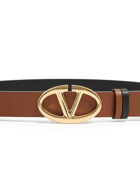 Valentino Garavani Vlogo The Bold Edition reversible calfskin belt, 30mm - Black - zdjęcie produktu nr 2
