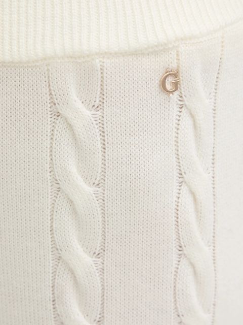 Guess spodnie dresowe z dodatkiem wełny GEMMA damskie kolor beżowy gładkie W5BB52 Z1192