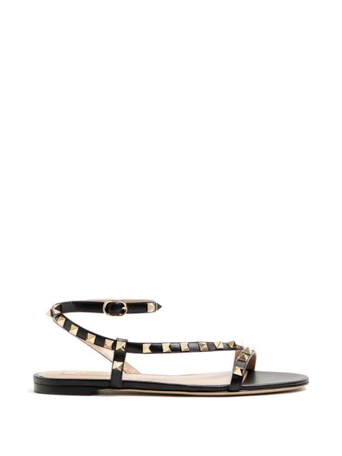 Valentino Garavani Rockstud calfskin sandals - Black - zdjęcie produktu nr 1