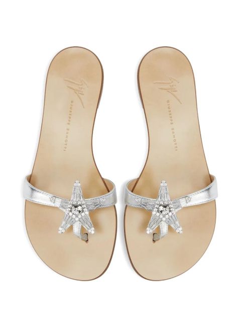 Giuseppe Zanotti Eligia star-embellished sandals - Silver