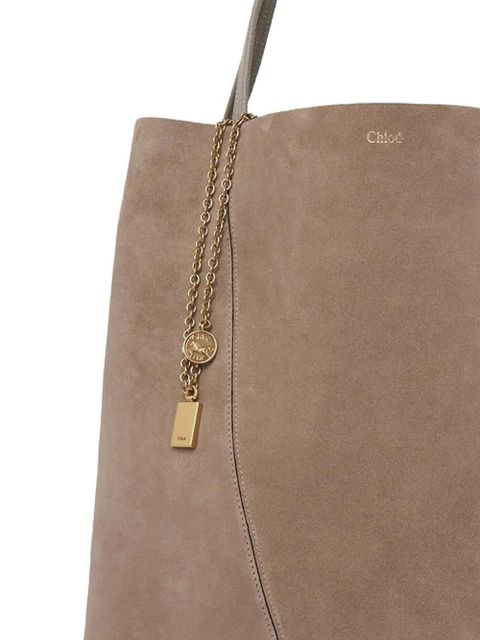 Chloé large Spin chain-embellished tote bag - Brown - zdjęcie produktu nr 2