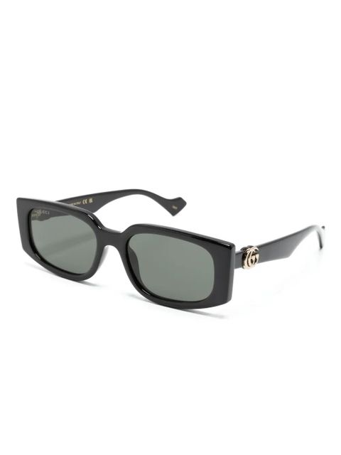 Gucci Eyewear Double G rectangle-frame sunglasses - Black - zdjęcie produktu nr 2