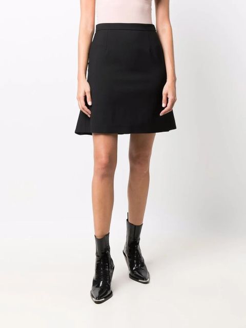 Alexander McQueen high-waisted ruffle-hem mini skirt - Black