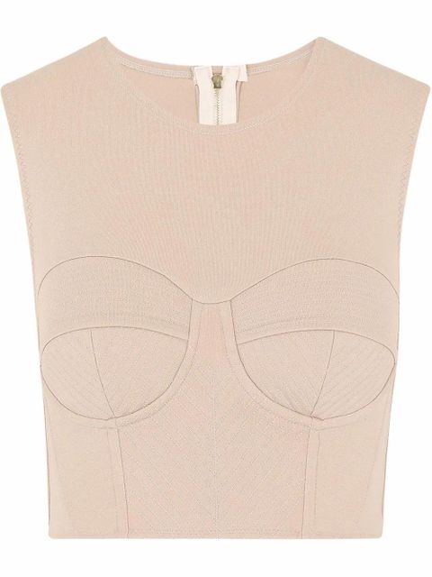 Dolce & Gabbana sleeveless corset top - Neutrals - zdjęcie produktu nr 1