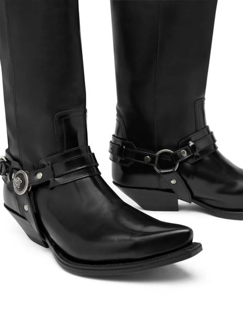Versace 40mm Texano knee-high boots - Black