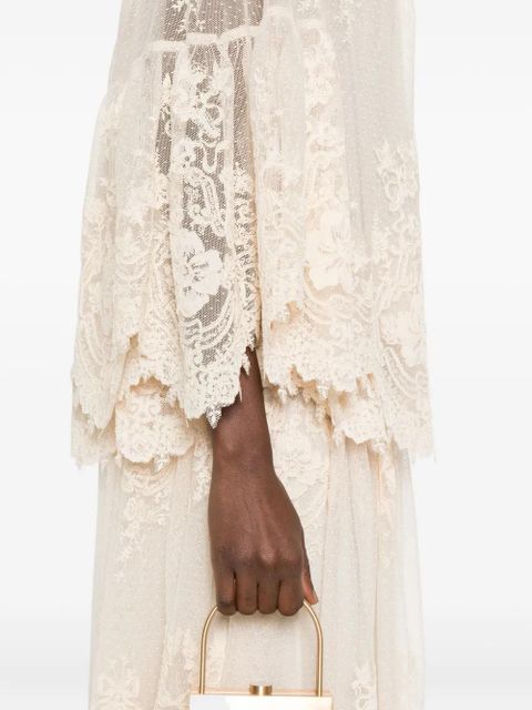 ZIMMERMANN lace-trimmed bell-sleeve blouse - Neutrals - zdjęcie produktu nr 2