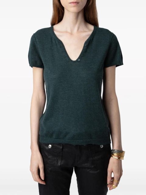 Zadig&Voltaire Celsy cashmere top - Green - zdjęcie produktu nr 2