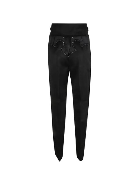 Maison Margiela four-stitch tapered wool trousers - Black
