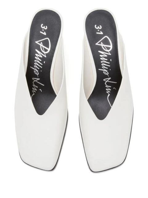 3.1 Phillip Lim 68mm square-toe mules - White