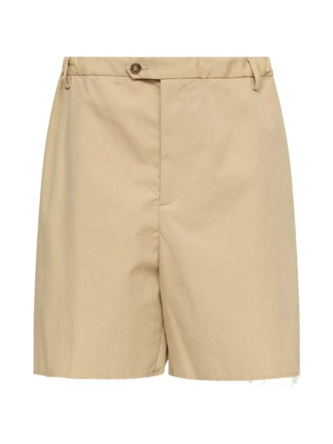 MM6 Maison Margiela frayed-details cotton shorts - Neutrals - zdjęcie produktu nr 1