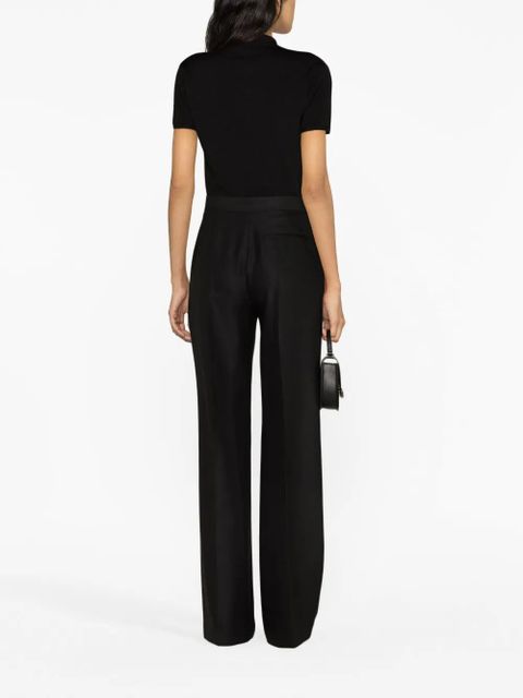 The Row pressed-crease high-waisted trousers - Black