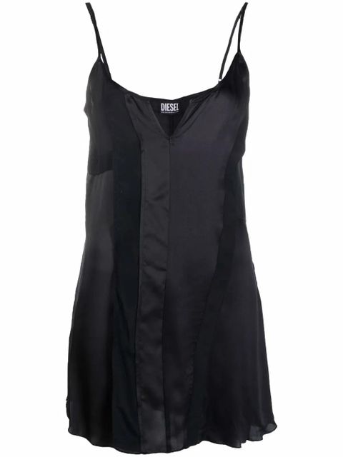 Diesel panelled satin slip dress - Black - zdjęcie produktu nr 1