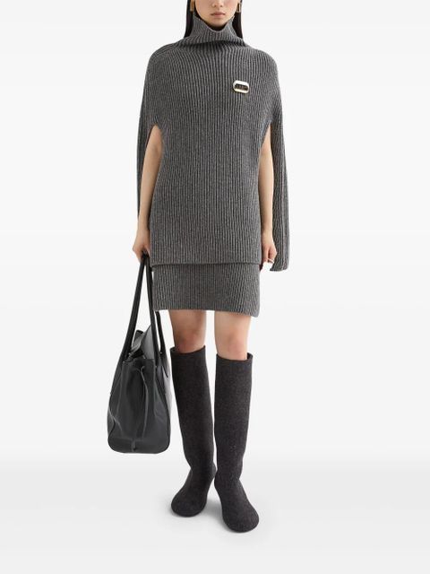 Jil Sander wool mini skirt - Grey - zdjęcie produktu nr 2