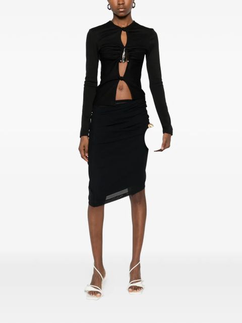 Christopher Esber crystal-pendant open-twist top - Black - zdjęcie produktu nr 2