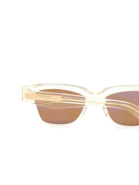 Jacquemus rectangle-frame sunglasses - Neutrals