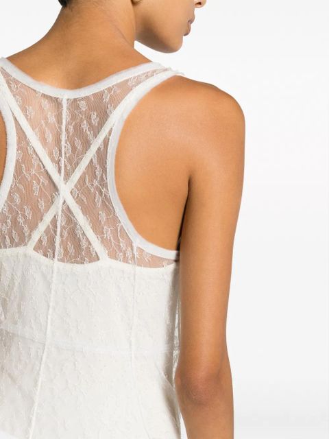 Jacquemus La robe Dentelle sheer panelled gown - White - zdjęcie produktu nr 2