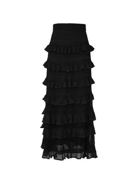 ZIMMERMANN Luna Lace frill maxi skirt - Black - zdjęcie produktu nr 1