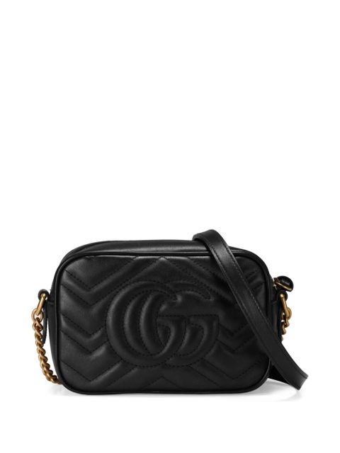 Gucci mini GG Marmont cross body bag - Black