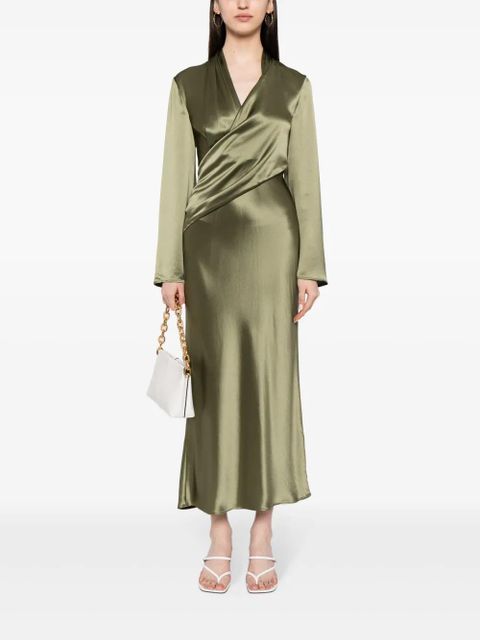 Acler Picadilly satin dress - Green