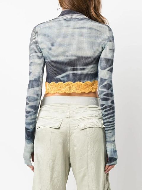 Diesel M-Artha camouflage-print top - Blue