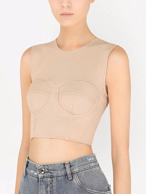 Dolce & Gabbana sleeveless corset top - Neutrals - zdjęcie produktu nr 2