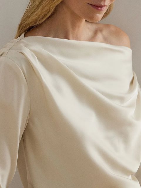 Lauren Ralph Lauren bluzka damska kolor beżowy gładka 200P03566