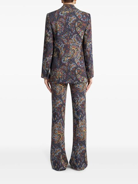 ETRO paisley-print single-breasted blazer - Black