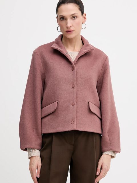 Hoss Intropia kurtka z dodatkiem wełny kolor pomarańczowy przejściowa 5432683 - zdjęcie produktu nr 1