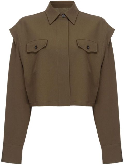 PINKO Fioriera cropped shirt - Brown - zdjęcie produktu nr 1