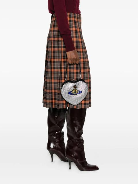 Vivienne Westwood heart-shaped crystal-embellished clutch bag - Silver - zdjęcie produktu nr 2