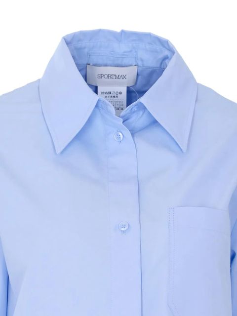 Sportmax pleated cotton shirt - Blue