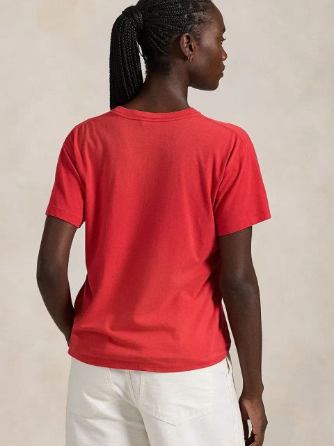 Polo Ralph Lauren t-shirt bawełniany damski kolor czerwony 211959617