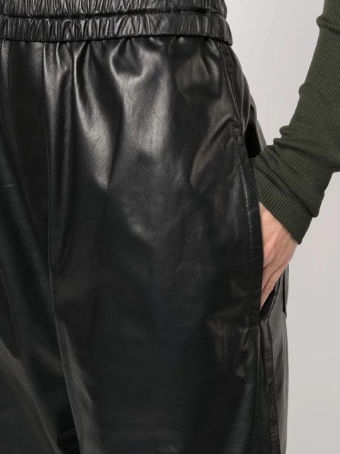 ISABEL MARANT high-waist leather trousers - Black