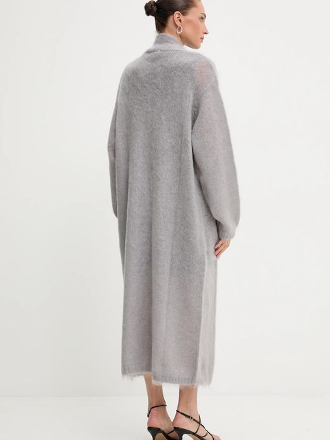 Blugirl Blumarine kardigan z dodatkiem wełny damski kolor szary ciepły RF5080.MS037