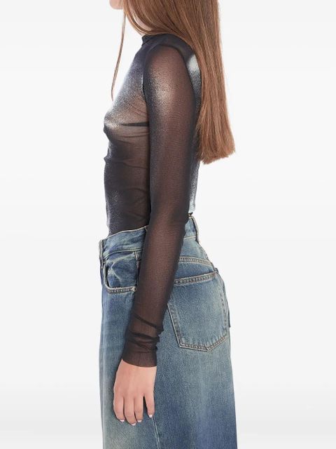 Jean Paul Gaultier Body Dust long-sleeve top - Black